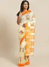 Off White Bhagalpuri Saree 10