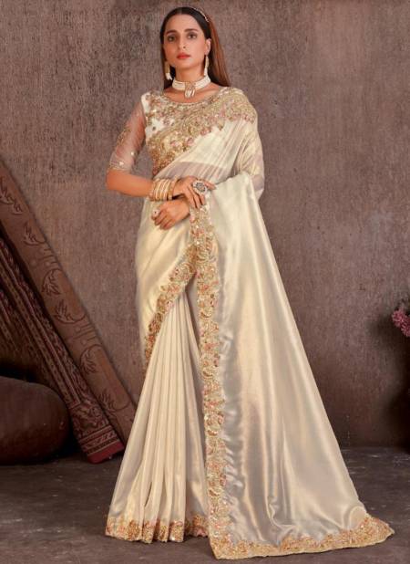 Off White Colour 472 Colours Wholesale Designer Wedding Sarees Catalog 472 A