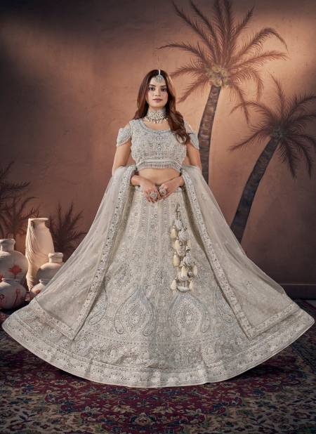 Off White Colour Bridal Couture 2024 By Anantesh Engagement Designer Lehenga Choli Suppliers In India 9005