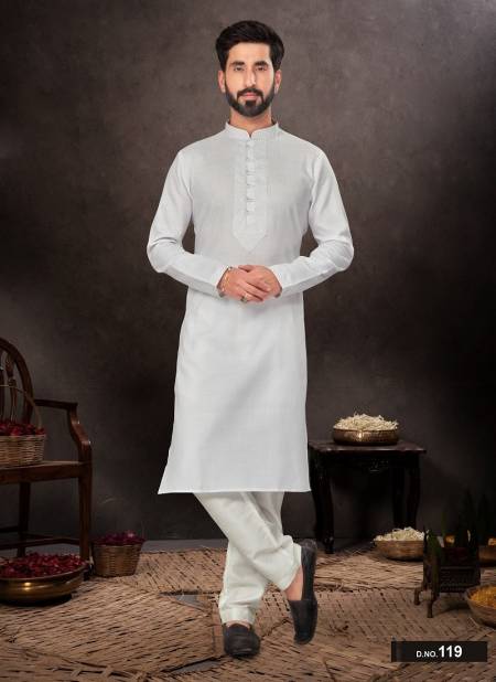 Off White Colour GS Fashion Wedding Mens Wear Designer Kurta Pajama Wholesale Market In Surat 119
