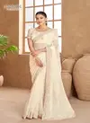Off White Colour Jade By Anmol Fendi Satin Party Wear Saree Orders In India 105