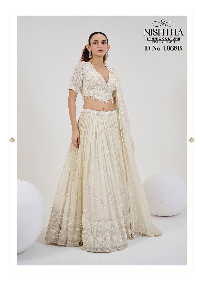 Off White Colour Nishtha Bridal Vol 2 By Nishtha Designer Lehenga Choli Wholesale Online 1068B