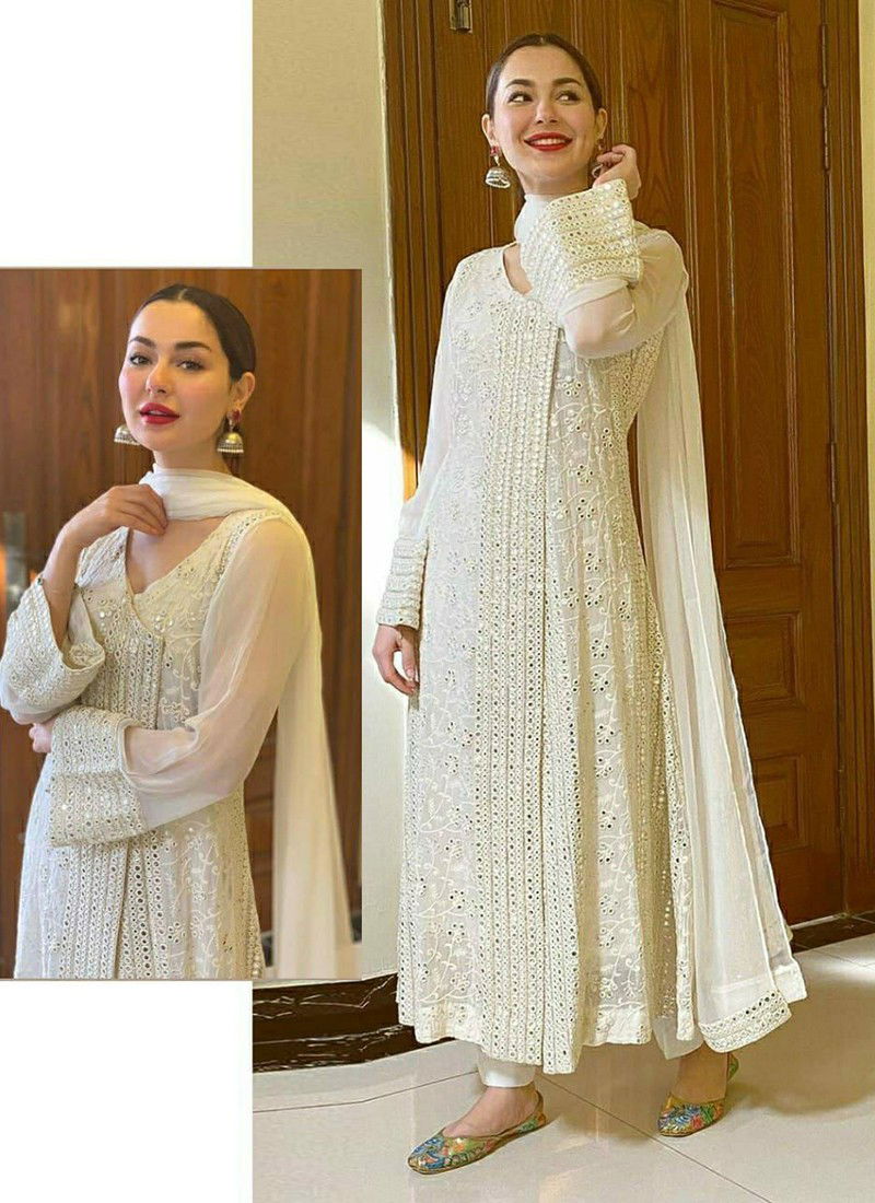 Off White Colour R 346 Designer Wholesale Anarkali Salwar Suit Catalog R 346 A