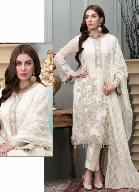 Off White Colour R 552 NX Wholesale Designer Exclusive Pakistani Suit Catalog 552 A