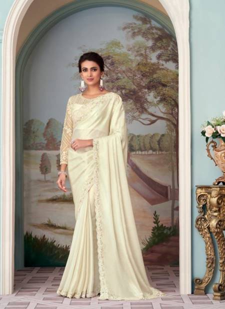 Off White Colour Silver Screen Vol 17 By TFH Party Wear Sarees Catalog 27009