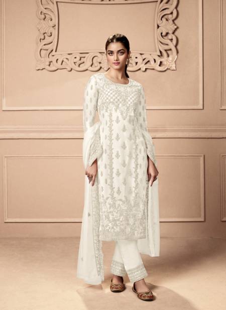 Off White Colour Swagat 3501 A To 3501 J Designer Salwar Suits Catalog 3501 F