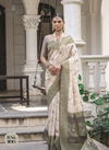 Off White Colour Zenisha By Bhumi Silk Daily Wear Saree Wholesale Shop In Surat 11015