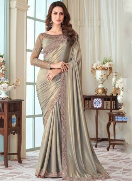 Olive Colour Silver Screen Vol 17 By TFH Party Wear Sarees Catalog 27011
