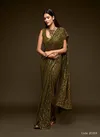 Olive Green Colour Zeel The Starlit Sarees Georgette Party Wear Saree Wholesale Online 1004
