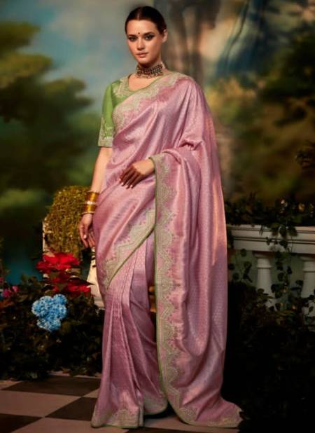 Onion Pink Colour Kajal Vol 12 Fancy Wear Wholesale Designer Sarees 5242