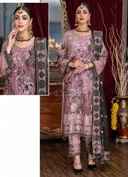 Onion Pink Colour Maria Vol 1 Wholesale Pakistani Salwar Suit Catalog 2091