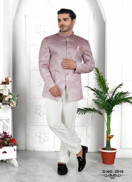 Onion Pink Colour Party Wear Mens Desginer Jodhpuri Jacket Wholesale Online 2910