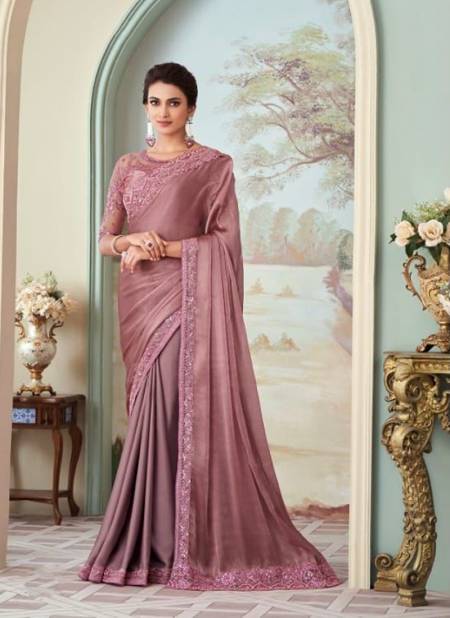 Onion Pink Colour Silver Screen Vol 17 By TFH Party Wear Sarees Catalog 27018