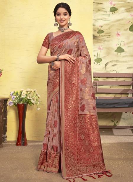 Onion Pink Colour Vasu Pujya Vol 4 Function Wear Wholesale Cotton Sarees 3011