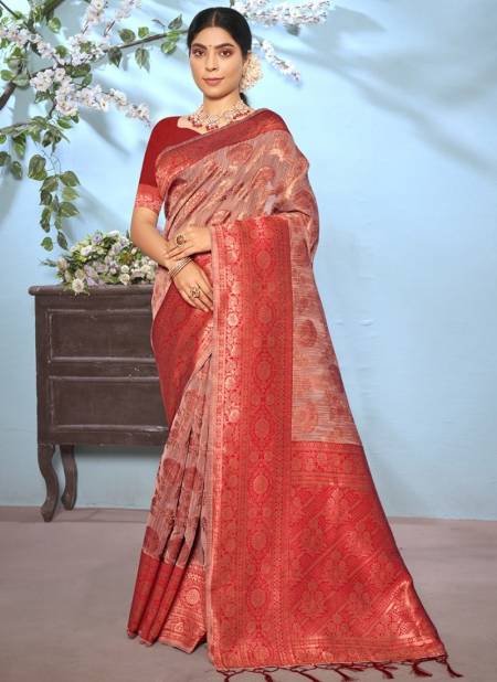 Red Colour Vesu Pujya Vol 5 Printed Wholesale Cotton Sarees 3061