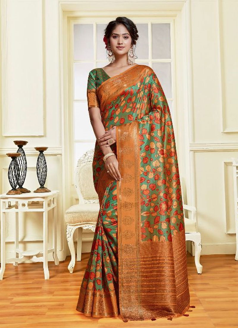 Orange Charming Digital Vol 2 By Mintorsi Printed Sarees Catalog 2112