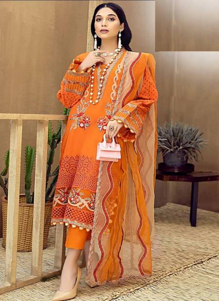 Orange Colour Adans Libas Vol 1 By Dinsaa Pakistani Suits Catalog 182
