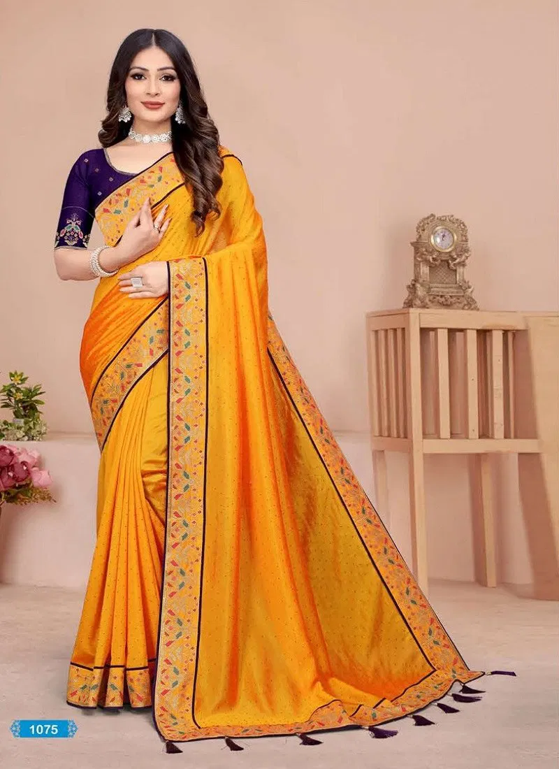 Orange Colour Aditya 09 By Aditya Vichitra Ocassion wear Designer Saree Wholesales In Delhi 1075