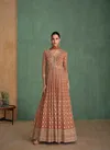 Orange Colour Arzoo By Sayuri Designer Georgette Gown With Dupatta Wholesale Online 5685