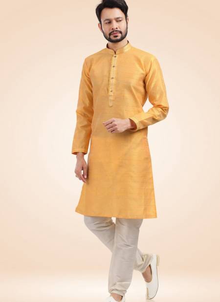 Orange Colour Function Wear Wholesale Kurta Pajama Catalog 1809