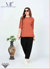 Orange Colour Gattu Vol 1 By Moksh Cotton Short Ladies Top Catalog 3312