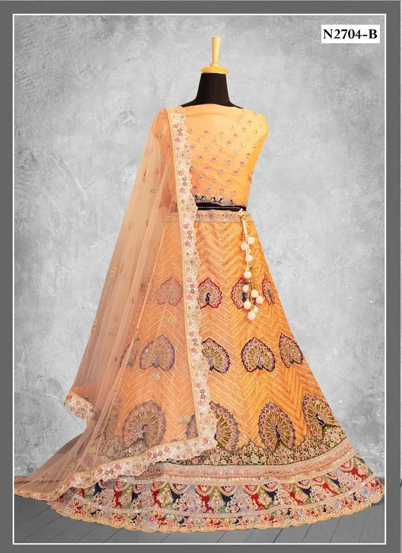 Orange Colour Ishani Vol 01 By Mahotsav Designer Lehenga Choli Wholesale Price In Surat N2704-B