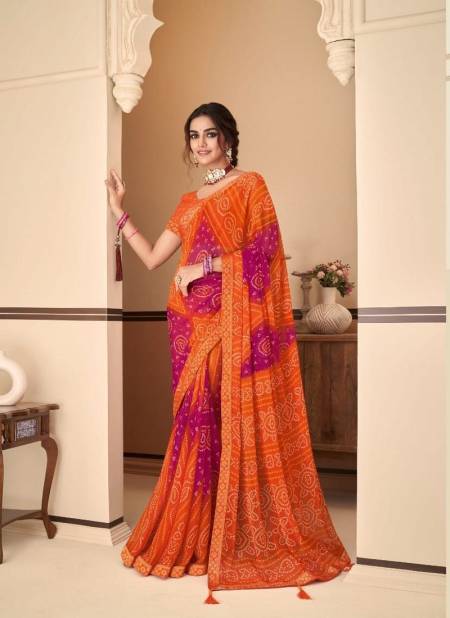 Orange Colour Jalpari 11th Edition By Ruchi Daily Wear Saree Catalog 25901 D