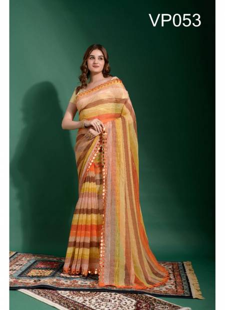 Orange Colour Lehriya Vol 2 By Fashion Berry Chiffon Saree Catalog 53