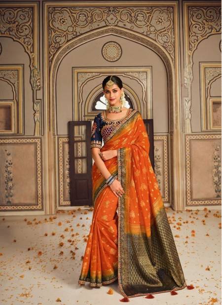Orange Colour Pakhi Vol 1 By Pankh Designer Saree Catalog 3809