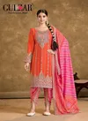 Orange Colour Phoolzari 2 By Gulzar Chinon Readymade Suits Suppliers In India 2131