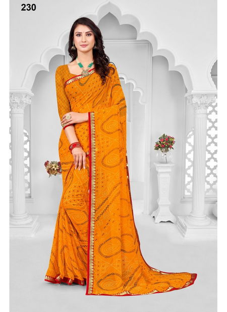 Orange Colour Rajkumari Vol 1 By Sarita Creation Printed Saree Catalog 230 Catalog