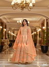 Orange Colour Sabhyata By Bela Wedding Wear Net Anarkali Suit Exporters In India 3006