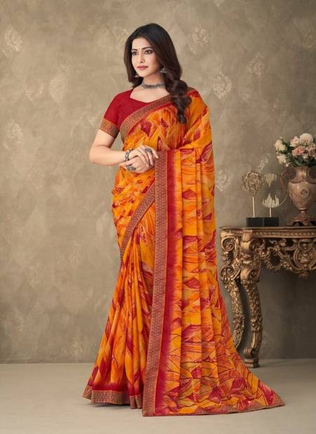 Orange Colour Savera 7th Edition By Ruchi Daily Wear Saree Catalog 24002 B