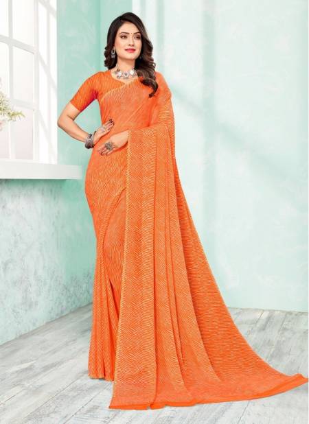 Orange Colour Star Chiffon Vol 110 By Ruchi Daily Wear Saree Catalog 24307 F
