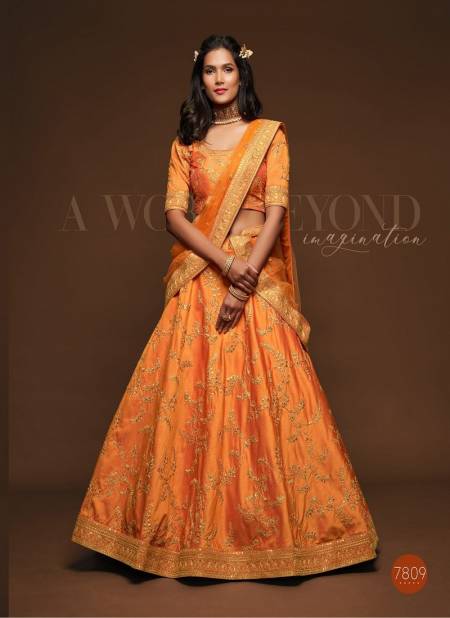 Orange Colour The Modern Vibes Vol 1 By Zeel Clothing Designer Lehenga Choli Exporters In India 7809