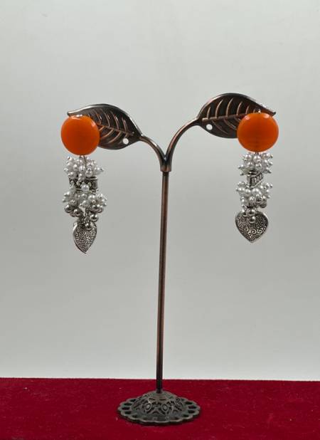 Orange Colour Traditional Wear 768 To 778 Earrings Catalog 769