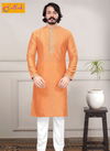 Orange Designer Kurta Pajama 14006