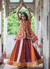 Orange Multi Colour MF Mesmora Atrangi Navaratri Special Kurti With Bottom Manufacturers MF2800