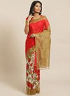Orange Pinted Bhagalpuri Saree 51