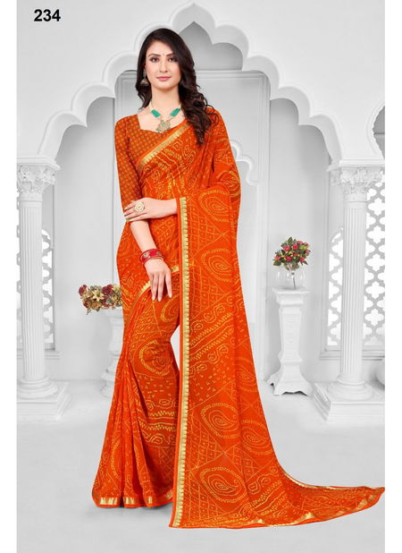 Orange Rajkumari Vol 1 By Sarita Creation Printed Saree Catalog 234 Catalog