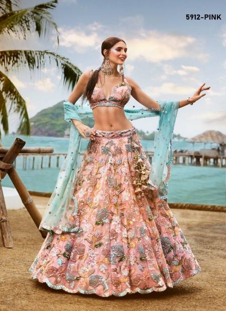 PF 1 All Hit Designs Bridal Lehenga Choli Wholesale Price In Surat 5912-Pink