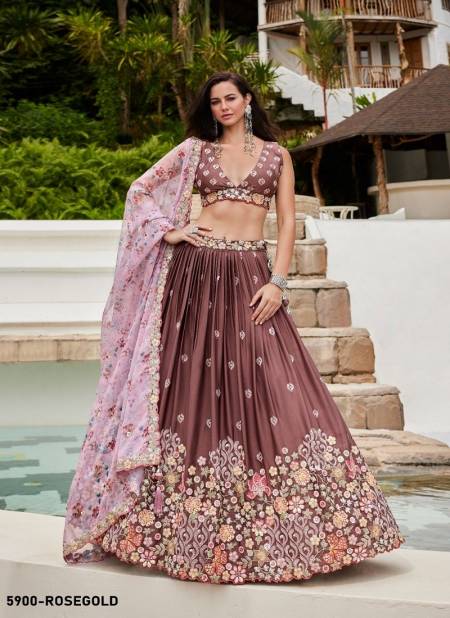 PF 2 All Hit Designs Bridal Lehenga Choli Wholesale Price In Surat 5900-Rosegold
