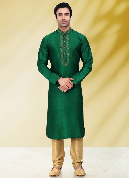 Pakistani Green Colour Function Wear Wholesale Kurta pajama Catalog 1660