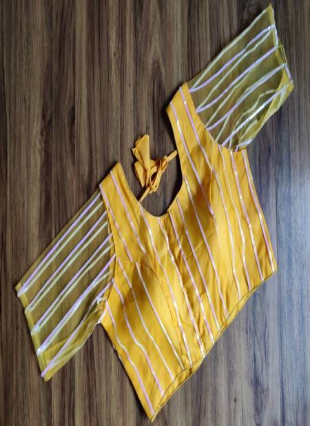 Pari 3 Wholesale Designer Blouse 11 Yellow
