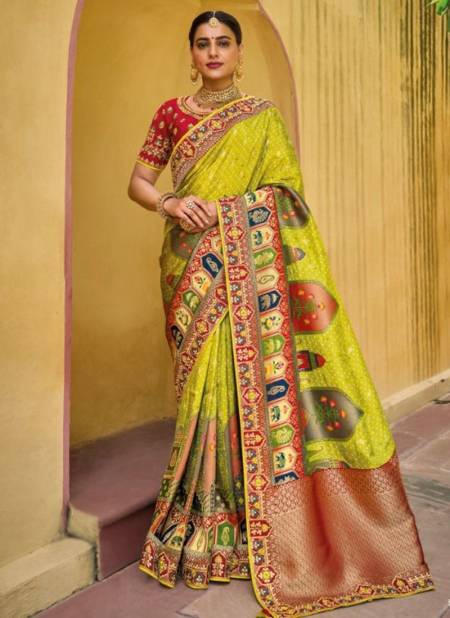 Parrot Colour Anaara Festive Wear Wholesale Saree Collection 5512