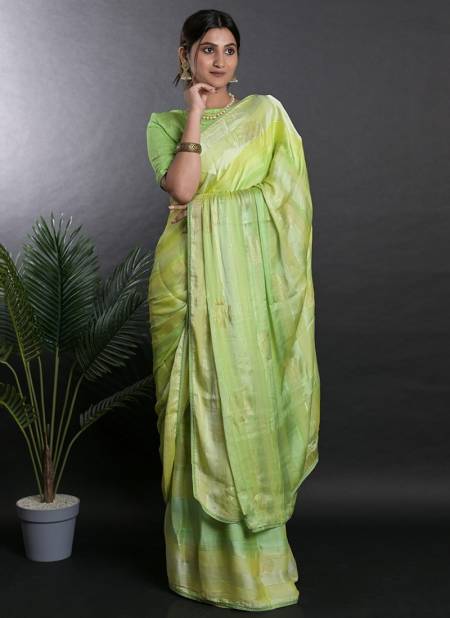 Parrot Colour Florida Silk Exclusive Wear Wholesale Designer Sarees 7004