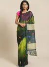 Parrot Green Pinted Bhagalpuri Saree 59