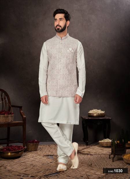 Pastel Pink Colour GS Fashion Occasion Wear Mens Designer Modi Jacket Kurta Pajama Orders In India 1030