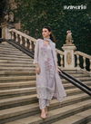 Pastel Purple Colour Femina By Zaveri Z-1217  To Z-1220 Soft Organza Surat Readymade Suits Wholesale Market Z-1220