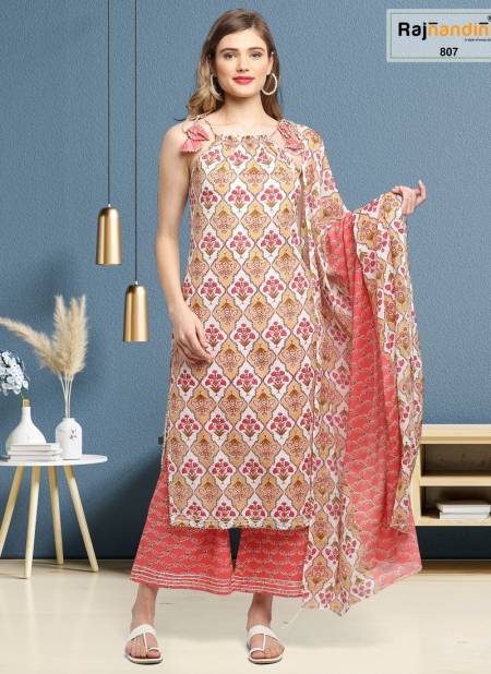 Peach And Brown Colour Kaveri By Rajnandini Designer Salwar Suit Catalog 807